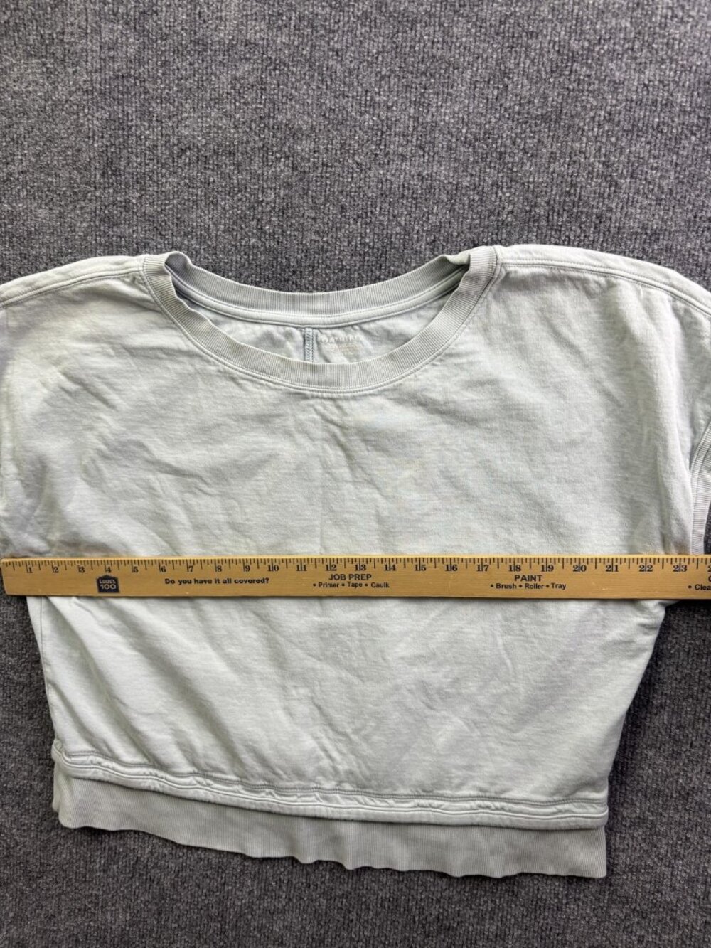 Athleta Shirt Womens Small Green Short‎ Sleeve Cropped Sundown Tee Top Athletic - Picture 3 of 7